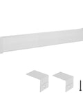 5 Ft Baseboard Heater Cover, Heavy Duty Steel Front Panel For Electric Heating Unit, Easy Installation, Durable White Finish