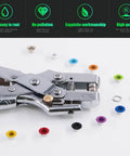300 Sets 1/5 Inch Multi Color Metal Eyelets Grommets Kit With Hole Punch Plier And 100 Extra Gold Eyelets With Plier