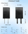 Cooling Fan Relay For Polaris RZR Slingshot Ranger Sportsman 12VDC Replacement 303 1AH C R1 U01 size diagram and wiring details.
