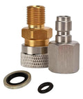 Top Shelf Quick Connect Filling Charging Hose With 1/8 Inch Thread High Pressure Pneumatic Air Line male and female couplers with seals.