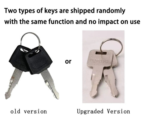 Two types of keys for 4 Pack Stainless Steel Lock Cores For One Key System Lock Cylinders featuring old and upgraded versions