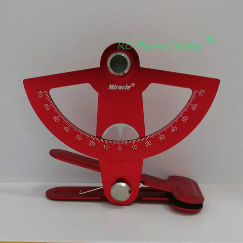 RC Plane Throw Meter DIY Tool Anodized Aluminum Throw Gauge For Precise Control Surface Throw Measuring, red CNC build