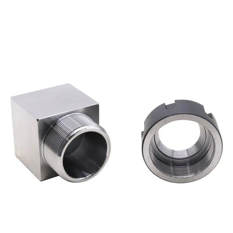 Two Piece ER-32 Collet Block Set With Square And Hex Workholding Blocks For Milling, Drilling And Precision Machining, Pro Grade Carbon Steel