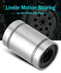 Eight Piece Linear Ball Bearings LM6UU 6MM Double Sealed Linear Motion Bushings For 3D Printer And CNC Rigs close-up of bearing.