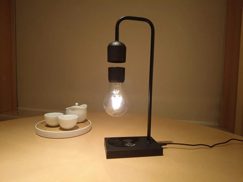 Dope Magnetic Levitating Lamp With Floating LED Bulb Wireless Charging Desk Light Auto Control Touch Switch Perfect For Your Dope Home Office Everyday Setup