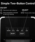 Control panel of Portable Countertop Ice Maker slashes seven minute wait times with two-button setup and indicator lights.