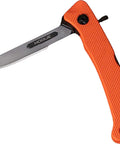 2.5 Inch Replaceable Scalpel Blade Folding Knife For Hunting And Field Dressing, showing razor sharp precision and solid orange handle