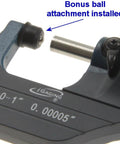 Close-up of 0-1 Inch Digital Micrometer With Large Display, Inch And Metric Readout, Absolute And Incremental Modes, USB SPC Output