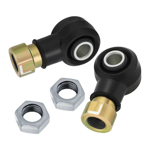 Beefy Left Right Tie Rod End Kit For Polaris Sportsman ATVs 335 400 450 500 570 600 700 800 Magnum Scrambler Trail Boss Xplorer Xpedition Xpress Direct Fit Replacement Steering Kit, black metal ends with nuts