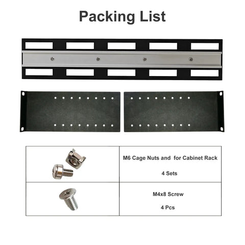Packing list for Depth Adjustable 19 Inch Rack Mount Din Rail Rack Ready Chassis With Aluminum Bracket For 35Mm Din Rail Devices