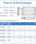 Diagram of Water To Air Heat Exchanger 16x16 With 1 Inch Copper Ports for Residential and Forced Air Heating