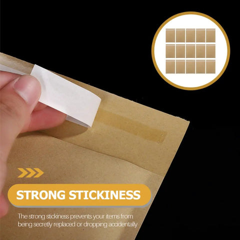 Close-up of sealing strip being peeled on Bubble Mailers 16x22 CM Kraft Paper Self-Sealing Envelopes, 25 Pack for shipping.