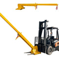 Heavy Duty Forklift Telescopic Boom Jib And Mobile Crane Extendable Lifting Arm With 4400 Lb Capacity attached to forklift.