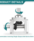 Right Angle Bevel Gearbox 1 To 1 Ratio With Single Output Shaft, 20 Tooth Bevel Gear, Aluminum Frame, DIY Mechanical Module, 10mm Shaft