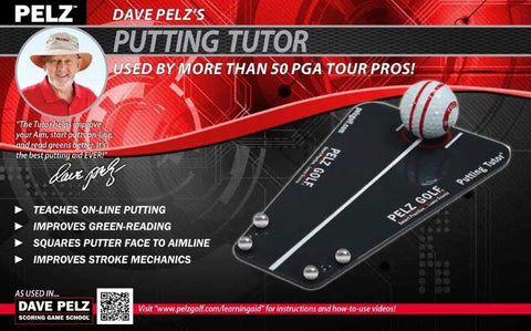 Putting Tutor For Golf Practice That Helps You Nail Square Putts And Roll Online Learn Break By Adjusting Aim Higher Or Lower Improve Green Reading And Boost Confidence For All Skill Levels Easy To Use shown with golf ball on alignment lines.
