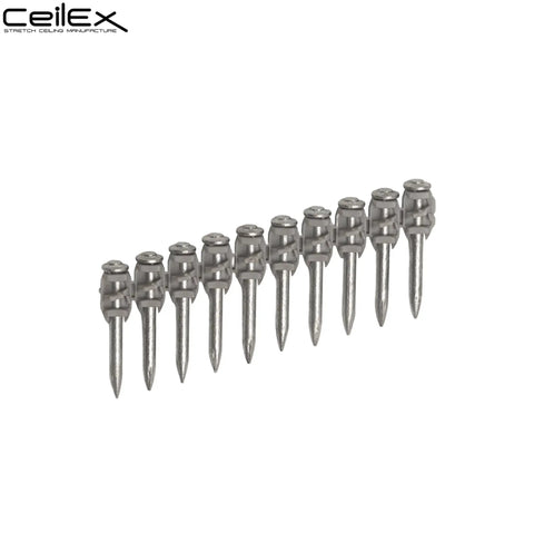 Heavy Duty Concrete Nails For BX4 Cordless Nailer 1000 Pack With Mixed Lengths Five Eighth Inch To One And A Half Inch Three Millimeter Shank Plus 500 Nails At One And A Half Inch Or 200 Plastic Cable Trunking Fasteners For Quick On Site Install alignment
