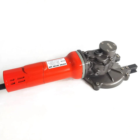 CCTI Electric Cutting Edge Saw RCS-40A Mighty 1100W Rebar Cutter with a red body designed for easy handling and portability.