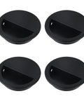 Round Hidden Concealed Door Pulls Flush Pocket Door Handles In Stainless Steel Matte Black 50mm Diameter Ideal For Modern Bedroom Doors Drawers And Wardrobes Set Of 4 Easy Install Durable Hardware
