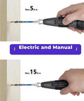 Fast Charging Cordless Mini Drill With USB Charging And Six Interchangeable Bits Including Phillips And Flathead