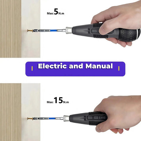 Fast Charging Cordless Mini Drill With USB Charging And Six Interchangeable Bits Including Phillips And Flathead