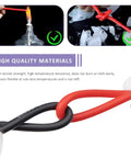Two Package 2 Awg Battery Cables 12 Inch Pure Copper Power Inverter Wires With 3/8 Ring Lugs demonstrating heat resistance and flexibility.