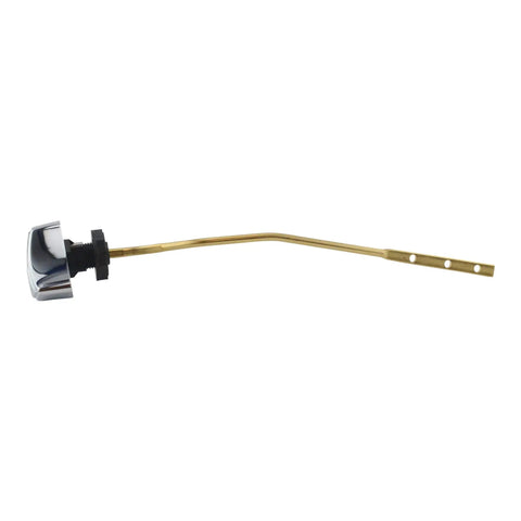 Replacement Trip Lever For Select Toilet Models, Polished Chrome Finish, Easy Install, shown in side view