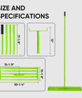 Pro Grade Stainless Steel Lawn Leveling Rake With Adjustable 30 To 74 Inch Handle and 10-inch head size specifications