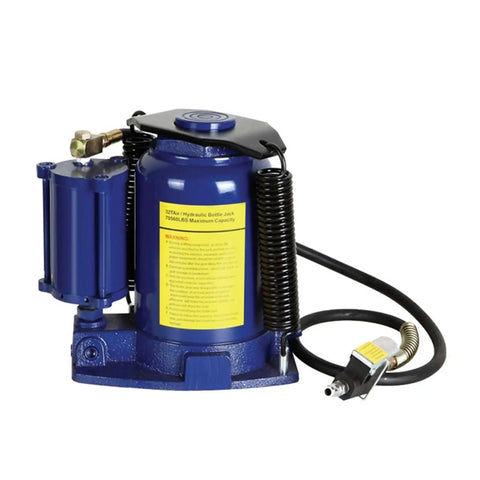 Heavy Duty 50 Ton Hydraulic Bottle Jack That Crushes Heavy Loads Without Breaking A Sweat Featuring Dual Air Or Hydraulic Operation For Auto Truck Rv Repair Built With Heat Treated Steel For Rock Solid Stability And Smooth Pro Performance Daily