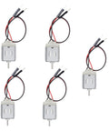 Image of 5 Type 130 DC motors with male Dupont jumper wires, part of the 10 Pcs DC Motors 1.5V To 6V Type 130 Kit for Arduino.