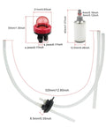 Fuel Line Kit Replacement For Husqvarna 125B 125BVX 125BX Leaf Blower, tube and primer bulb set with dimensions