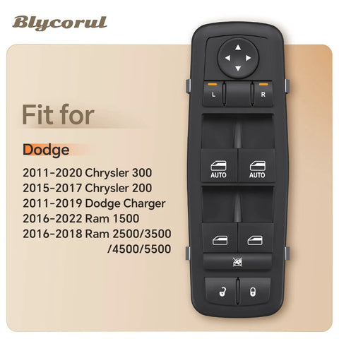 Driver Side Power Window Switch And Door Lock Button Replacement For 2011 To 2020 Chrysler 300 2015 To 2017 Chrysler 200