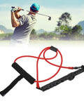 Golf Swing Trainer Resistance Band With Adjustable Ring And 360 Degree Rotating Buckle for home practice, latex strength training