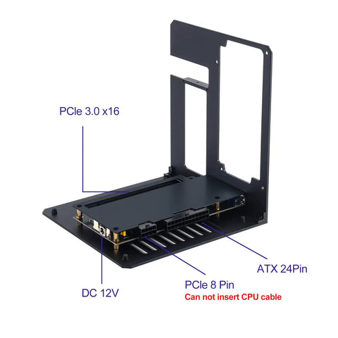 Kickass External Egpu Dock Leveraging Dual Thunderbolt 4 And Usb4 Connections To Hella Amp Up Laptop Graphics While Effortlessly Pumping Out 85 Watt Pd Power Delivery, black aluminum enclosure showing ports and connectors.
