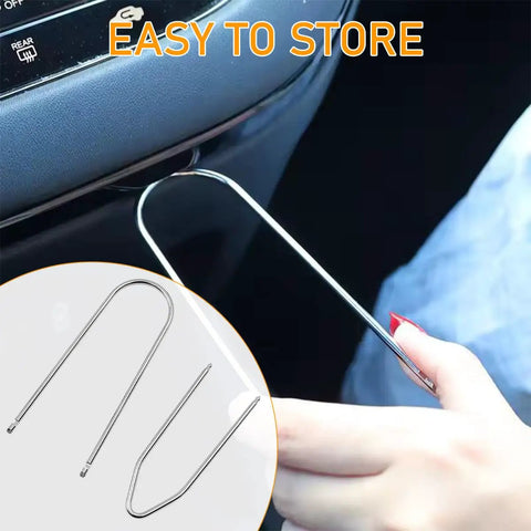 Using 4 Piece Car Radio Removal Pry Tool Set V Shaped Stainless Steel Stereo Release Tools Kit For Vehicle Audio Dash Disassembly Universal For Most Vehicles Heavy Duty on vehicle dashboard.