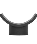 Rugged Bottle Jack Adapter with iron construction, 2-inch pad diameter saddle fits Dana 60 70 80 axles, front view