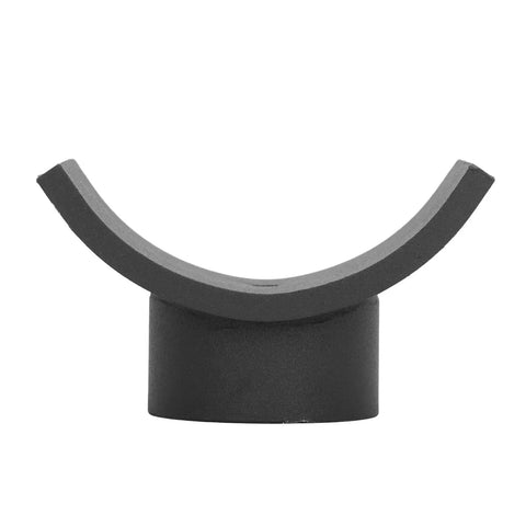 Rugged Bottle Jack Adapter with iron construction, 2-inch pad diameter saddle fits Dana 60 70 80 axles, front view