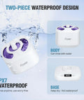 Detachable 45kHz Ultrasonic Retainer Cleaner With 3 Cleaning Modes, Visible Window And Digital Timer in water indicating IPX7 waterproof