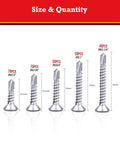 Shop Tough Assorted Self Tapping Screws For Metal Sheets And Wood Construction showing various sizes and quantities of stainless steel screws.