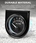 Durable universal oil pressure gauge kit showing PSI levels.