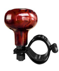 Woodgrain Steering Wheel Spinner Knob For Cars One Handed Turn Aid Anti Slip Ball Handle Smooth Turning Assist Fatigue Fighting Steering Helper Easy Grip Brown Finish