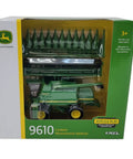 Boxed One Sixty Fourth Scale 9610 Combine Toy With Die Cast Body Clear Cab Window Detailed Interior Grain And Corn Heads