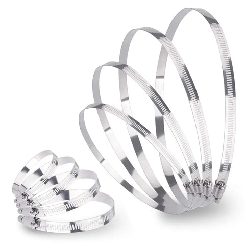 2.5 Inch Stainless Steel Duct Clamp With Worm Gear Adjustable 46 To 70mm Hose Clamp Pack Of 10 Durable 304 Stainless Steel Beefy Heavy Duty Clamp