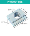 100 Pack Sliding T Nuts For 2020 Series Aluminum Extrusion M5 Thread Hammer Head T Nuts For T Slot 6mm Fits 2020 Profile with dimensions