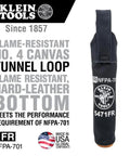 Flame-Resistant Electrode Bag With Hard Leather Bottom And Belt Loop, Heavy-Duty No 4 Canvas, NFPA 701 Compliant close-up