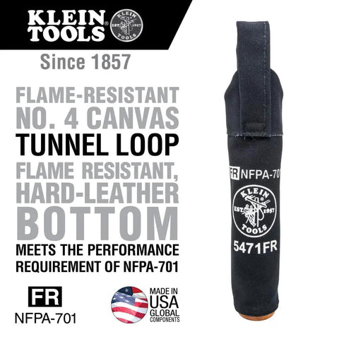 Flame-Resistant Electrode Bag With Hard Leather Bottom And Belt Loop, Heavy-Duty No 4 Canvas, NFPA 701 Compliant close-up