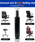 Beefy Heavy Duty Chair Gas Cylinder Replacement With 3.9 Inch Stroke And 1000 Lbs Class 4 Hydraulic Lift Universal Pneumatic Piston displayed with various chairs