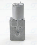 DC Worm Gear Motor 370WG 12V 0.6 RPM Reversible Rotation, shown with zinc alloy aluminum housing.