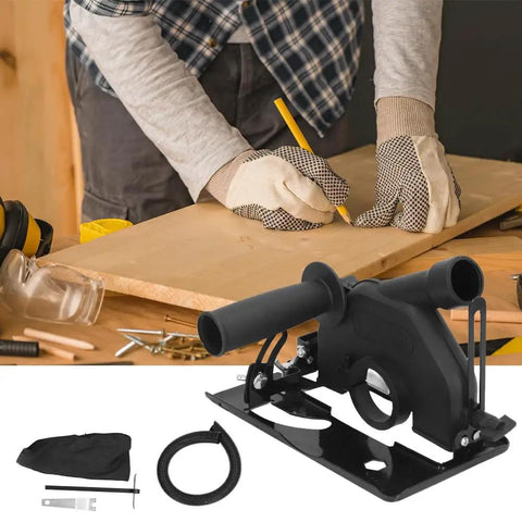 Adjustable Angle Grinder Bracket With Protective Shroud And Cutting Cover Kit 100 To 125 Millimeter Dust Collection Guard for woodworking.