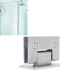 Heavy Duty Stainless Steel Door Hinges Set Of 2 Rock Solid 90 Degree Corner Brackets For Closet Cabinet And Bathroom with detailed view.