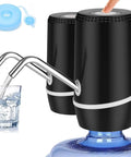 Two Pack Electric Portable Five Gallon Water Dispenser With Micro USB Charging Water Bottle Pump for 3 to 5 Gallon Jugs and Silicone Cap